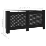 vidaXL Kryt na radiátor, čierny 172x19x81,5 cm, MDF – Obrázok 8