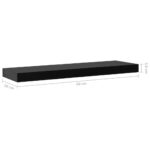 vidaXL Plávajúce nástenné police 2 ks čierne 60x20x3,8 cm – Obrázok 6