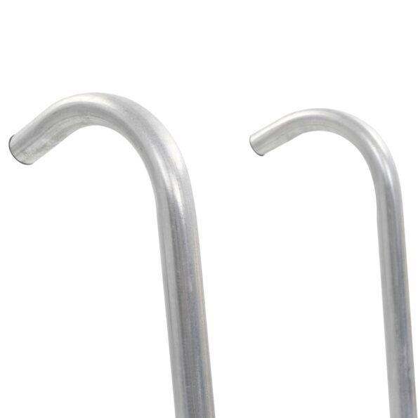vidaXL Dvojstupňový trampolínový rebrík oceľový 102,5 cm strieborný – Obrázok 4