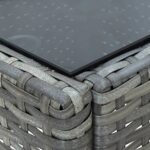 vidaXL Záhradný stôl sivý 75x40x37 cm polyratanový – Obrázok 2