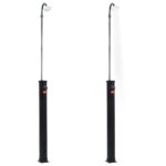 vidaXL Záhradná solárna sprcha čierna 215 cm 8 l – Obrázok 2