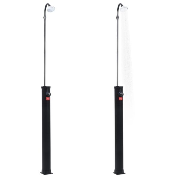 vidaXL Záhradná solárna sprcha čierna 215 cm 8 l – Obrázok 2