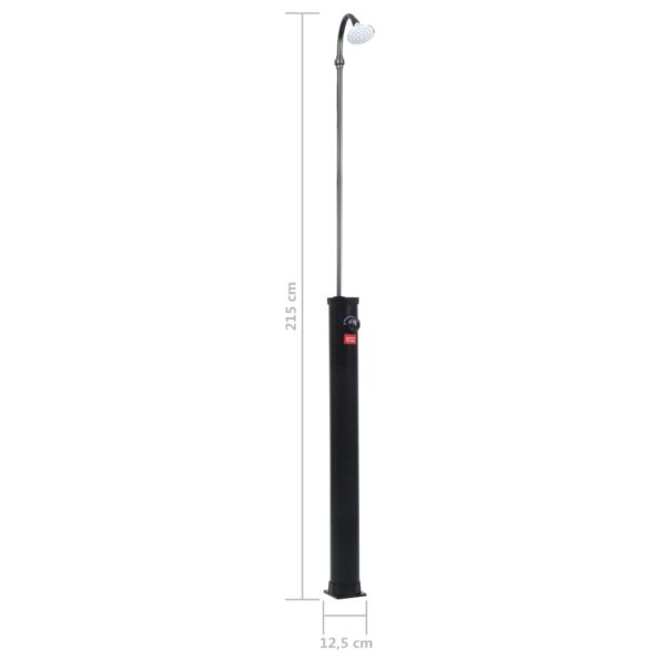vidaXL Záhradná solárna sprcha čierna 215 cm 8 l – Obrázok 11