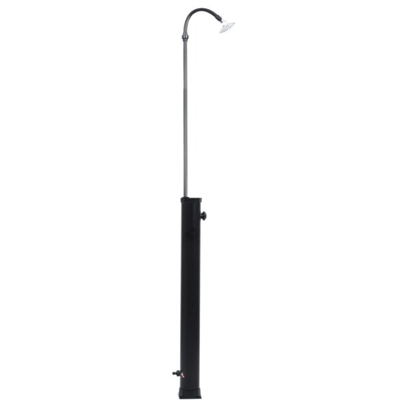vidaXL Záhradná solárna sprcha čierna 215 cm 8 l – Obrázok 5
