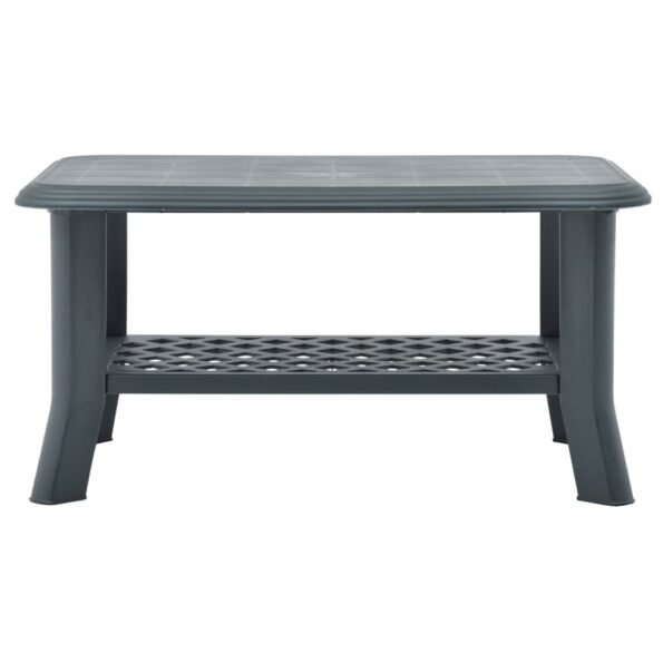 vidaXL Konferenčný stolík, zelený 90x60x46 cm, plast – Obrázok 2