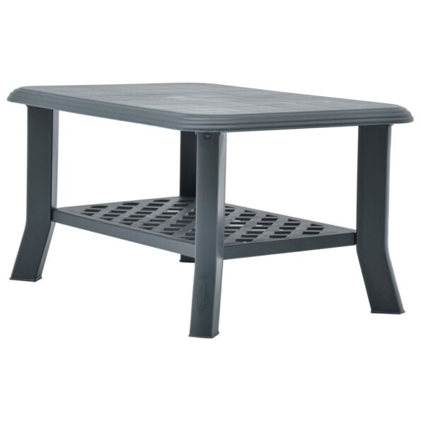 vidaXL Konferenčný stolík, zelený 90x60x46 cm, plast – Obrázok 4