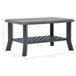 vidaXL Konferenčný stolík, zelený 90x60x46 cm, plast – Obrázok 7