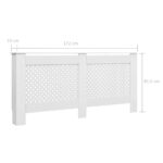 vidaXL Kryty na radiátor 2 ks, biele 172x19x81,5 cm, MDF – Obrázok 8