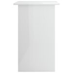 vidaXL Písací stôl, lesklý biely 90x50x74 cm, kompozitné drevo – Obrázok 5