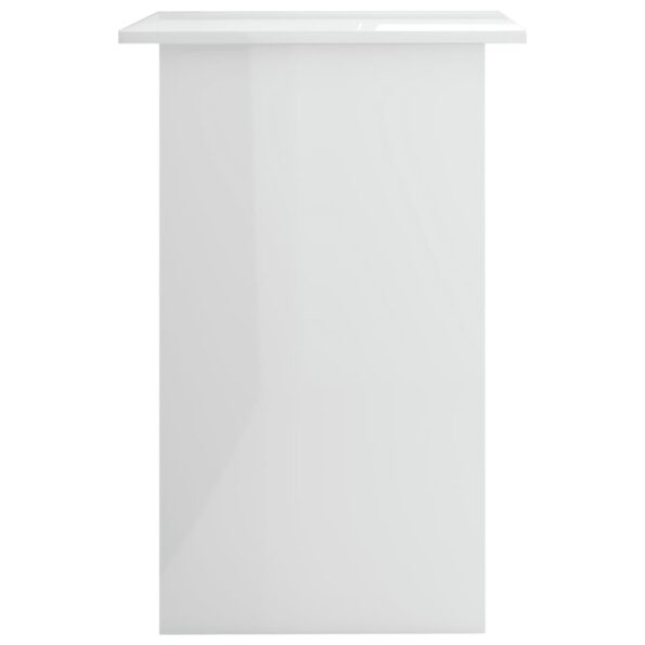 vidaXL Písací stôl, lesklý biely 90x50x74 cm, kompozitné drevo – Obrázok 5