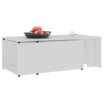 vidaXL Konferenčný stolík, biely 150x50x35 cm, kompozitné drevo – Obrázok 4