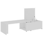 vidaXL Konferenčný stolík, biely 150x50x35 cm, kompozitné drevo – Obrázok 6