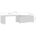 vidaXL Konferenčný stolík, biely 150x50x35 cm, kompozitné drevo – Obrázok 9