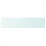 vidaXL Poličky 2 ks panel z priehľadného skla 110x25 cm – Obrázok 3