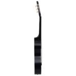 vidaXL Klasická gitara pre začiatočníkov čierna 4/4 39" lipové drevo – Obrázok 3