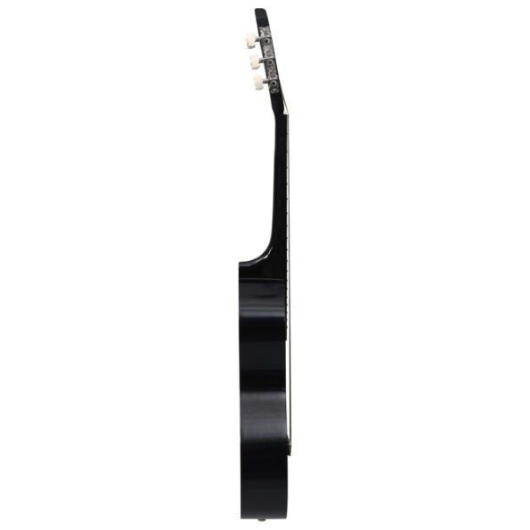 vidaXL Klasická gitara pre začiatočníkov čierna 4/4 39" lipové drevo – Obrázok 3