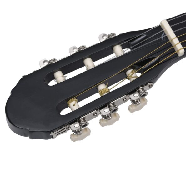 vidaXL Klasická gitara pre začiatočníkov čierna 4/4 39" lipové drevo – Obrázok 4
