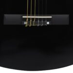 vidaXL Klasická gitara pre začiatočníkov čierna 4/4 39" lipové drevo – Obrázok 6