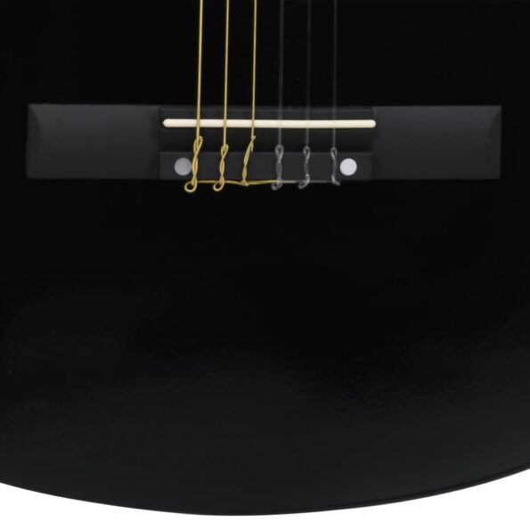 vidaXL Klasická gitara pre začiatočníkov čierna 4/4 39" lipové drevo – Obrázok 6