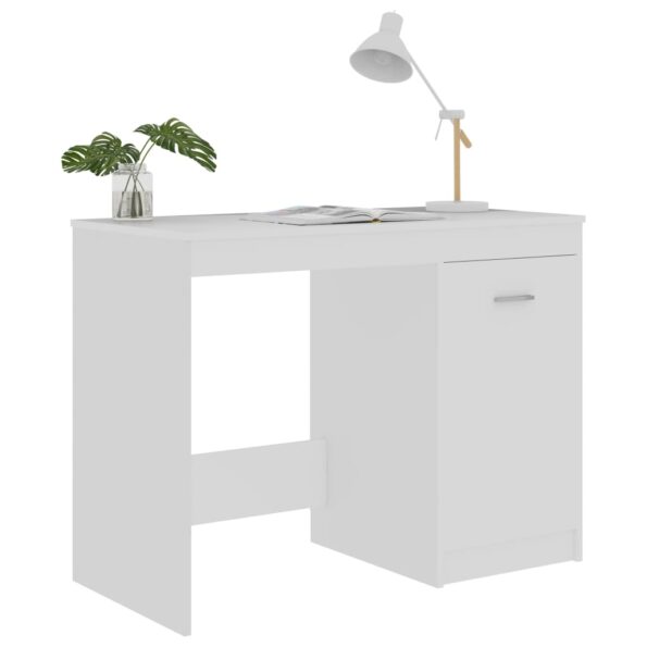 vidaXL Písací stôl, biely 100x50x76 cm, kompozitné drevo – Obrázok 4