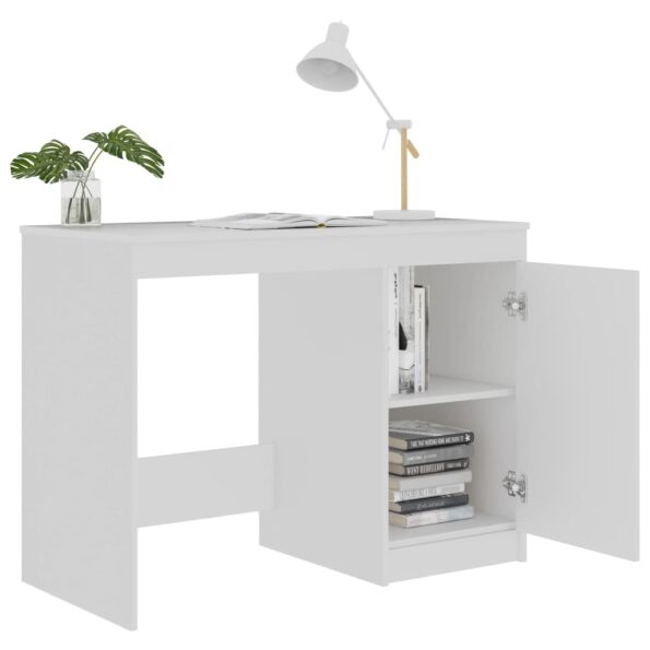 vidaXL Písací stôl, biely 100x50x76 cm, kompozitné drevo – Obrázok 5