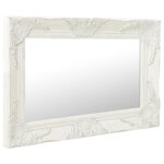 vidaXL Nástenné zrkadlo v barokovom štýle 60x40 cm biele – Obrázok 2
