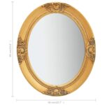 vidaXL Nástenné zrkadlo v barokovom štýle 50x60 cm zlaté – Obrázok 6