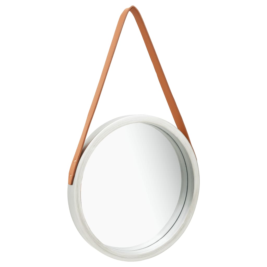 VXL8720286009802_a_en_hd_1.jpg vidaXL Nástenné zrkadlo s popruhom strieborné 40 cm – Obrázok 1
