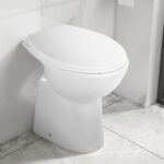 vidaXL Bezokrajová toaleta 7 cm extra výška, pomalé zatváranie, biela keramika