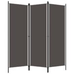 vidaXL 3-panelový paraván antracitový 150x180 cm – Obrázok 2