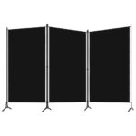 vidaXL 3-panelový paraván čierny 260x180 cm – Obrázok 2