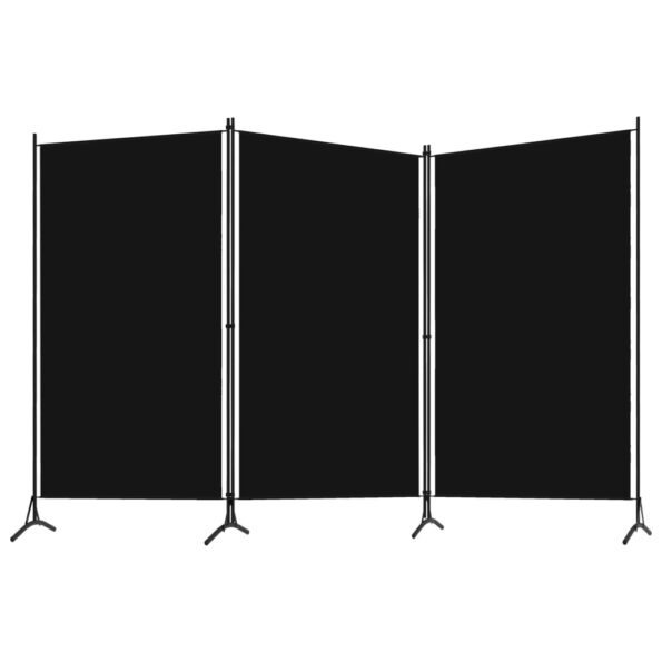 vidaXL 3-panelový paraván čierny 260x180 cm – Obrázok 2
