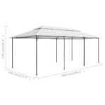 vidaXL Altánok 600x298x270 cm, biely 180g/m² – Obrázok 7
