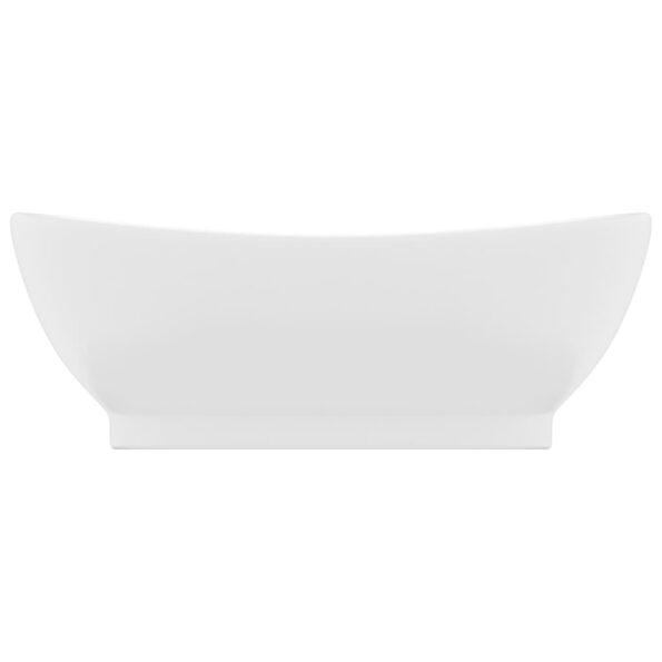 vidaXL Luxusné umývadlo, prepad, matné biele 58,5x39 cm, keramika – Obrázok 3