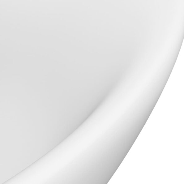 vidaXL Luxusné umývadlo, prepad, matné biele 58,5x39 cm, keramika – Obrázok 5