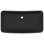 vidaXL Luxusné umývadlo, obdĺžnik, matné čierne 71x38 cm, keramika – Obrázok 3
