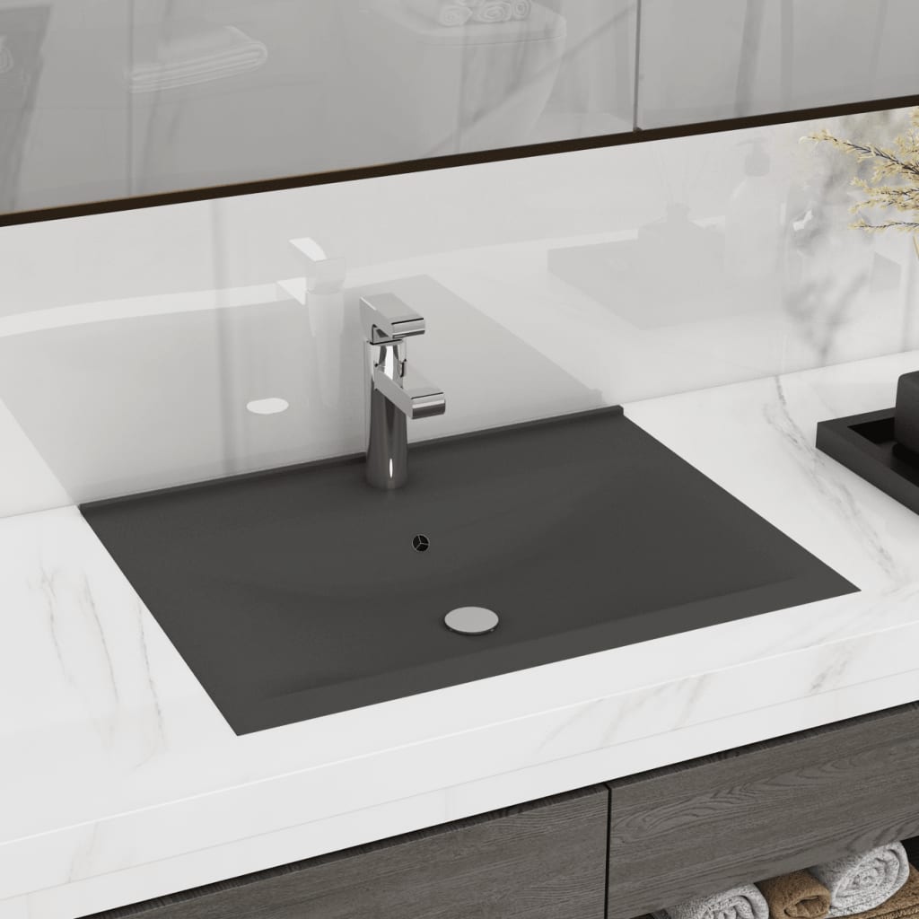 VXL8720286037324_m_en_hd_1.jpg vidaXL Luxusné umývadlo, otvor na batériu, matné tmavosivé 60x46 cm – Obrázok 1