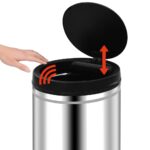 vidaXL Automatický odpadkový kôš so senzorom 80 l, nehrdzavejúca oceľ – Obrázok 2