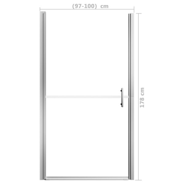 vidaXL Sprchové dvere tvrdené sklo 100x178 cm – Obrázok 5
