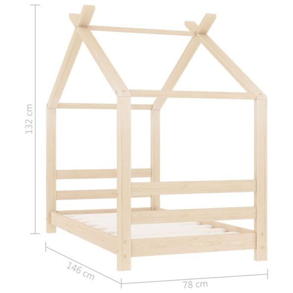 vidaXL Rám detskej postele 70x140 cm borovicový masív – Obrázok 7