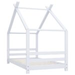 vidaXL Rám detskej postele biely 80x160 cm borovicový masív – Obrázok 2