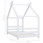 vidaXL Rám detskej postele biely 80x160 cm borovicový masív – Obrázok 7