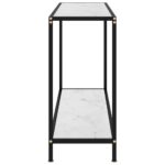 vidaXL Konzolový stolík, biely 100x35x75 cm, tvrdené sklo – Obrázok 3