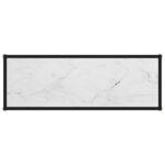 vidaXL Konzolový stolík, biely 100x35x75 cm, tvrdené sklo – Obrázok 4