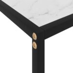 vidaXL Konzolový stolík, biely 100x35x75 cm, tvrdené sklo – Obrázok 5