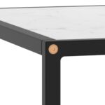 vidaXL Konferenčný stolík, čierny, biele mramorové sklo 80x80x35 cm – Obrázok 4