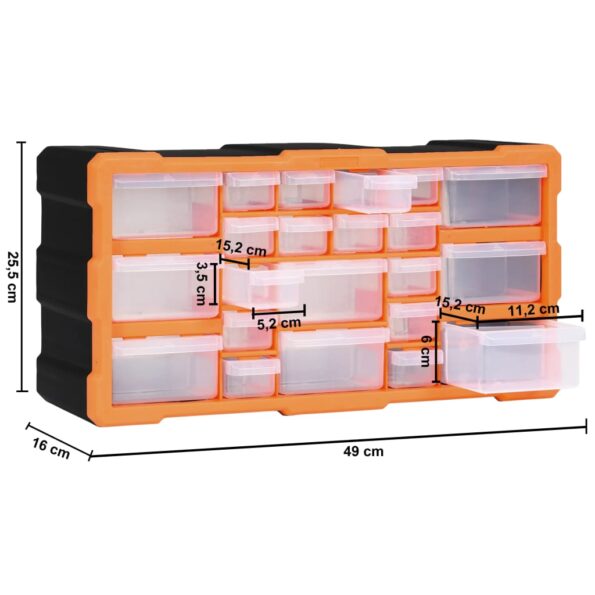 vidaXL Organizér s 22 zásuvkami 49x16x25,5 cm – Obrázok 9