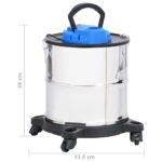 vidaXL Vysávač na popol s HEPA filtrom 1200 W 20 l nehrdzavejúca oceľ – Obrázok 10