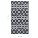 vidaXL Vonkajší koberec ARAKIL čierny 160x230 cm PP – Obrázok 7