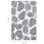 vidaXL Vonkajší koberec ARAKIL bielo-čierny 160x230 cm PP – Obrázok 7